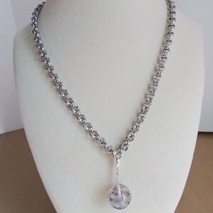 Dendritic quartz pendant necklace